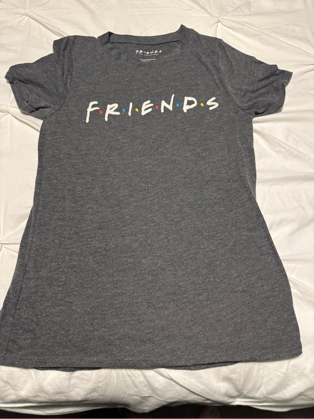 FRIENDS Logo Gray Graphic Tee Sz s